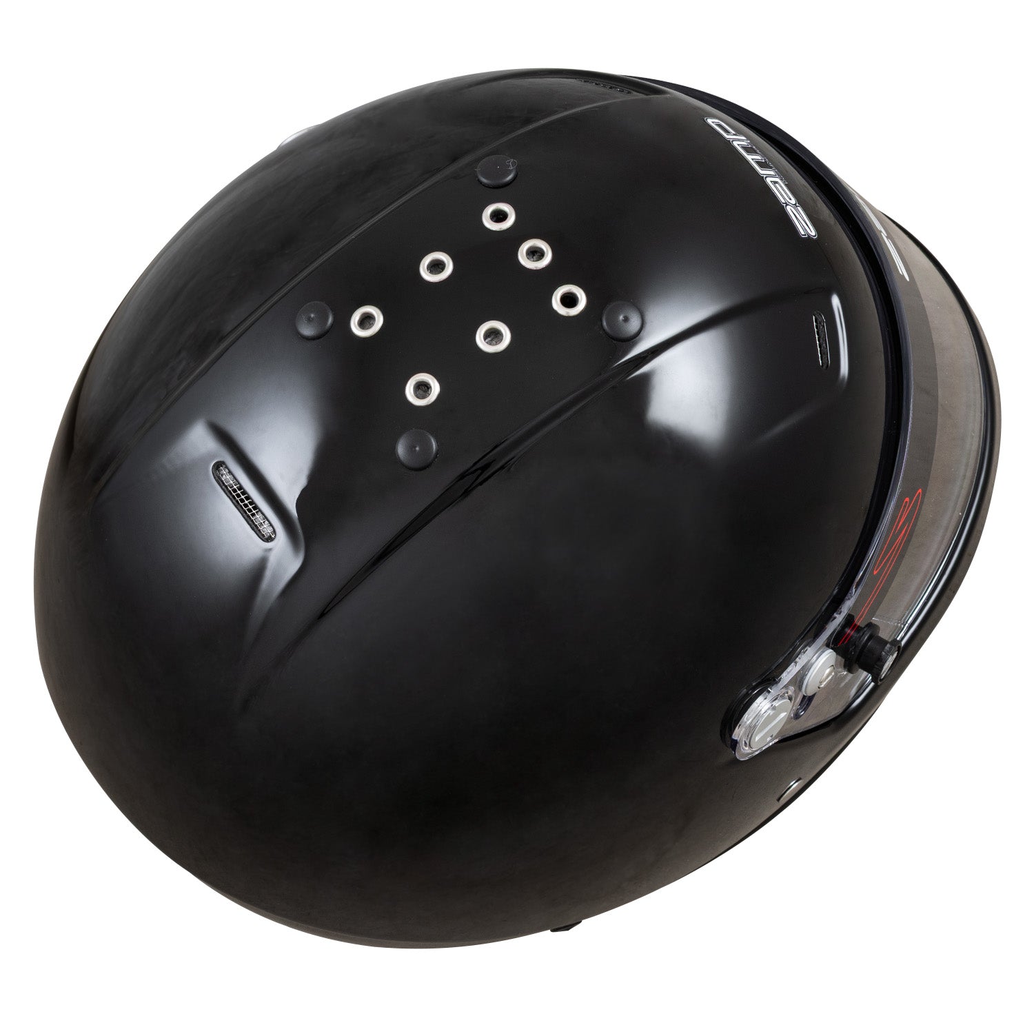 Zamp RZ-38 Dirt Helmet SA2025 (Gloss Black) - Top