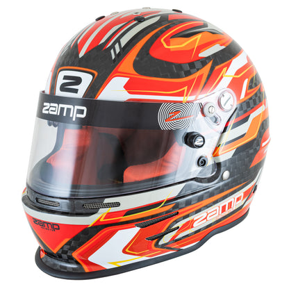Zamp RZ-48Y Youth Carbon Graphic Helmet (Fluo Red)