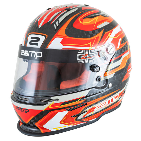 Zamp RZ-48Y Youth Carbon Graphic Helmet (Fluo Red)