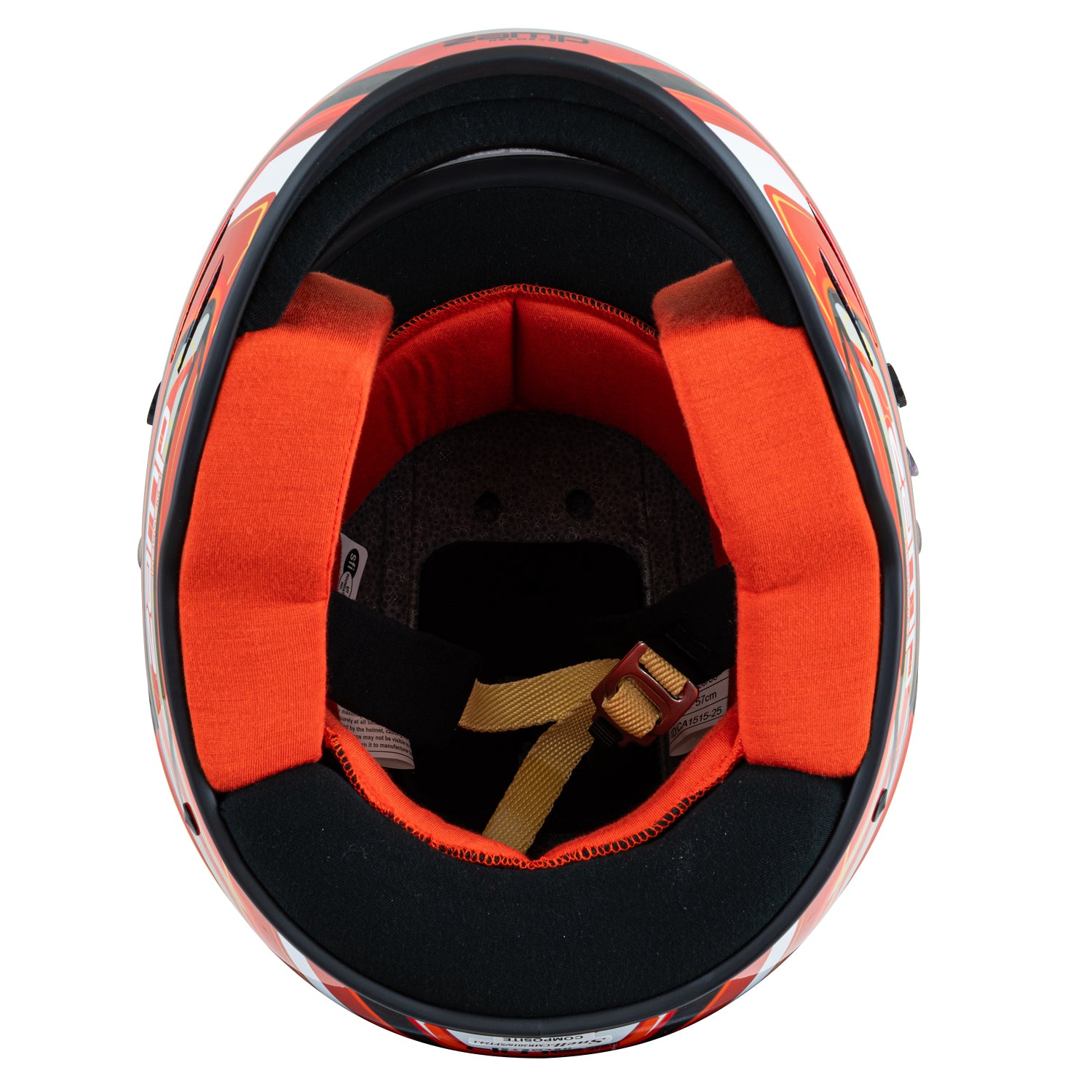 Zamp RZ-48Y Youth Carbon Graphic Helmet (Fluo Red Interior)