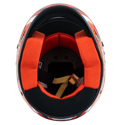 Zamp RZ-48Y Youth Carbon Graphic Helmet (Fluo Red Interior)