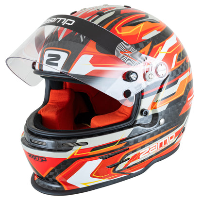 Zamp RZ-48Y Youth Carbon Graphic Helmet (Red)