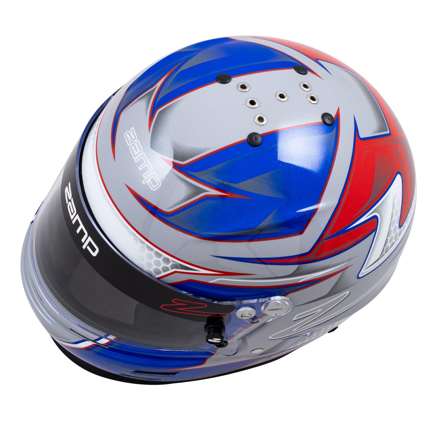 Zamp RZ-61S Helmet (Graphic Blue, Top)
