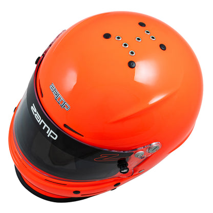 Zamp RZ-63S Helmet, Snell SA-2025, Fluorescent Orange (Top)