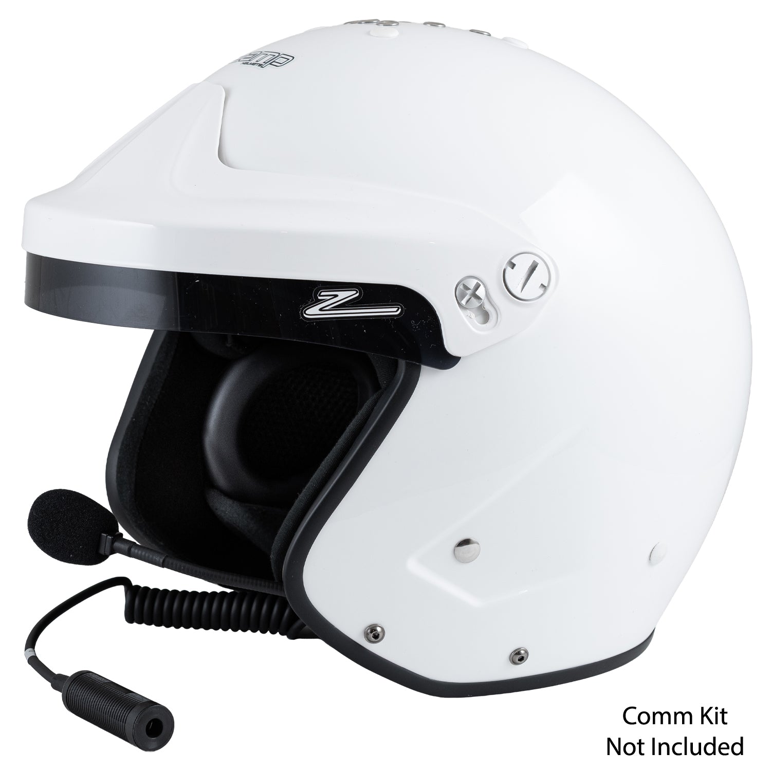 Zamp RZ-19F Open Face Helmet, Gloss White