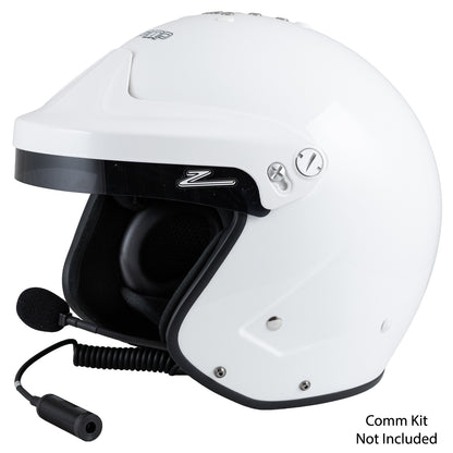 Zamp RZ-19F Open Face Helmet, Gloss White