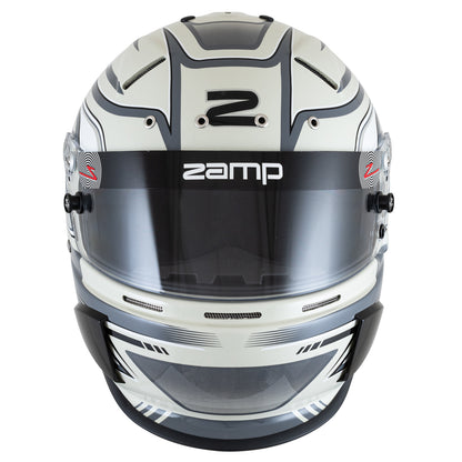 Zamp RZ-70S Graphic Helmet (Grey Graphic), Front View