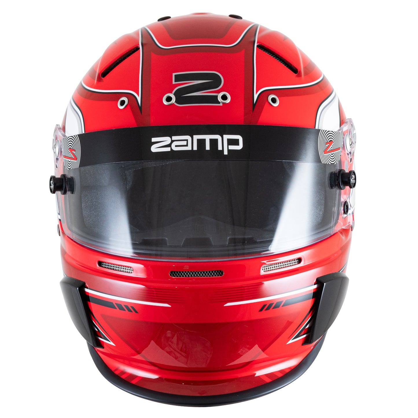 Zamp RZ-70S Graphic Helmet (Red Graphic), Front