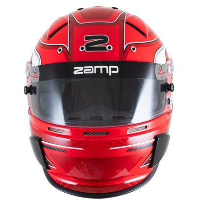 Zamp RZ-70S Graphic Helmet (Red Graphic), Front