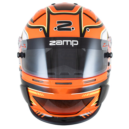 Zamp RZ-70S Graphic Helmet (Orange Graphic), Front
