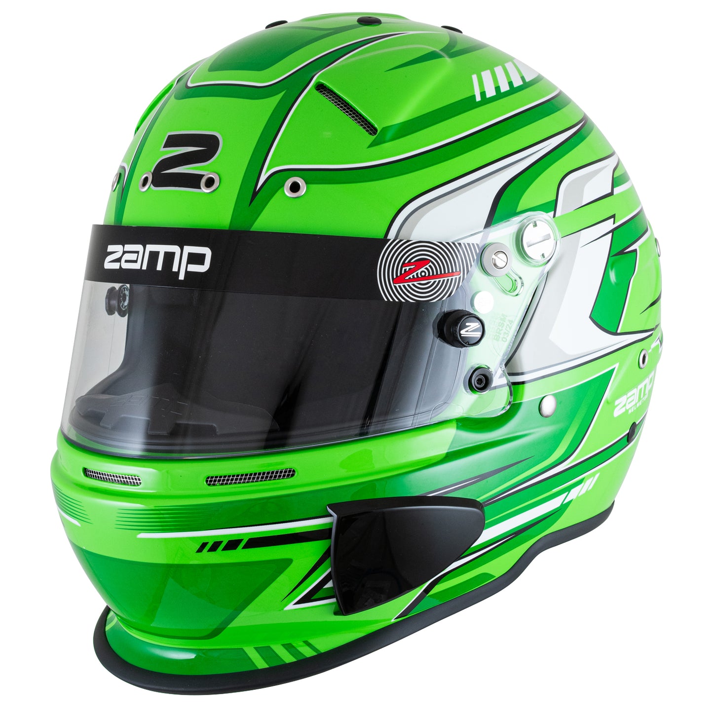 Zamp RZ-70S Graphic Helmet (Green Graphic)