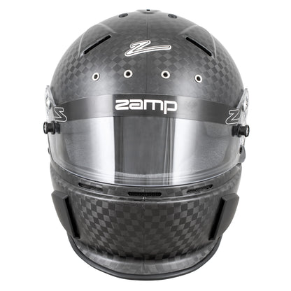 Zamp RZ-88C Closed Cockpit Gloss Carbon Helmet (Front)