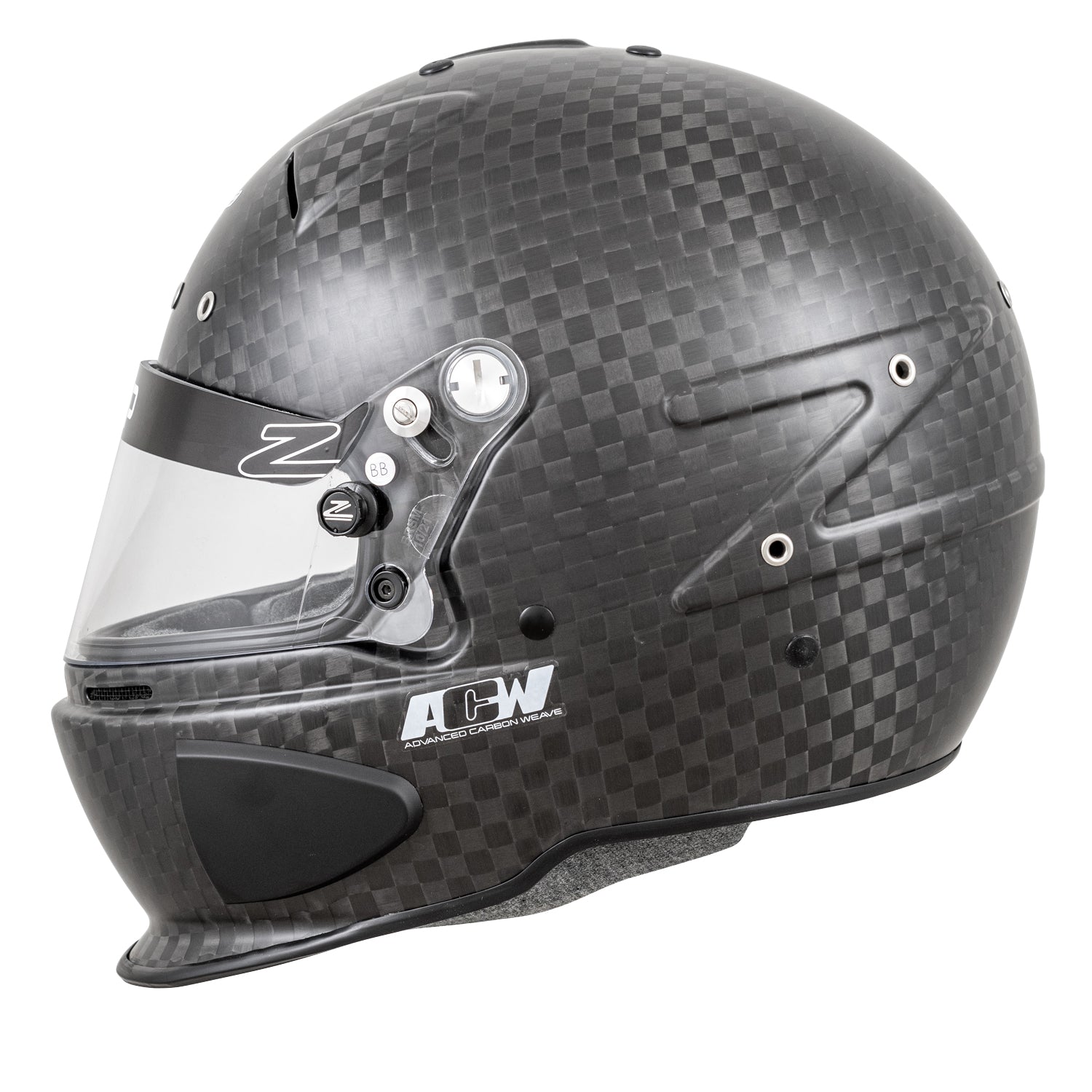 Zamp RZ-88C Closed Cockpit Gloss Carbon Helmet (left side)
