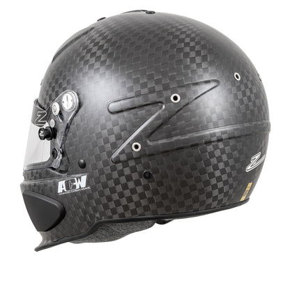 Zamp RZ-88C Closed Cockpit Gloss Carbon Helmet (side, back)