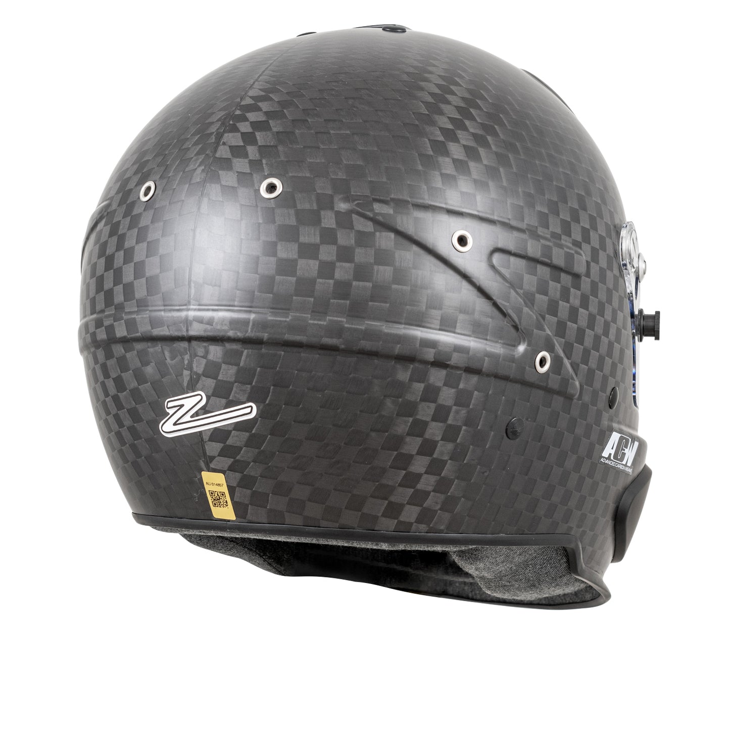 Zamp RZ-88C Closed Cockpit Gloss Carbon Helmet (back, right side)
