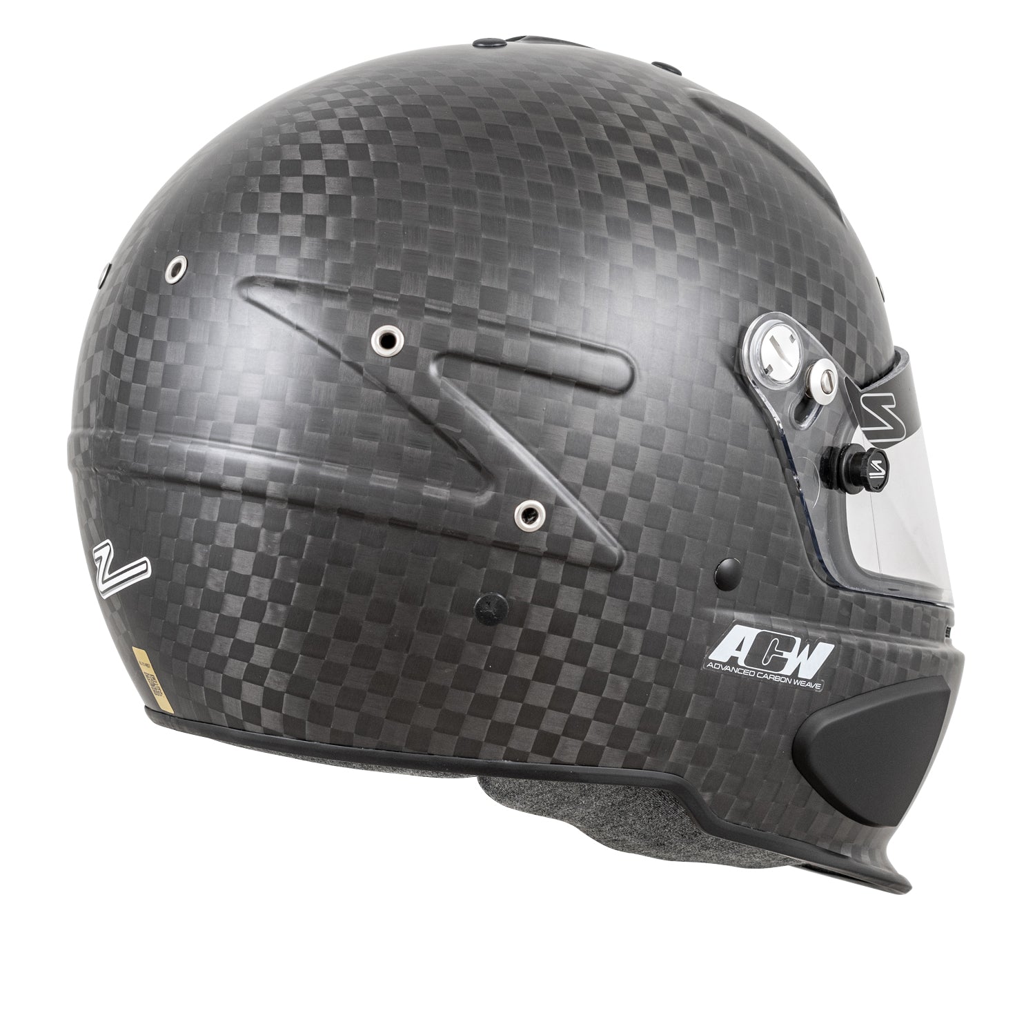 Zamp RZ-88C Closed Cockpit Gloss Carbon Helmet (right side)