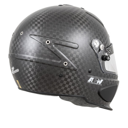 Zamp RZ-88C Closed Cockpit Gloss Carbon Helmet (right side)