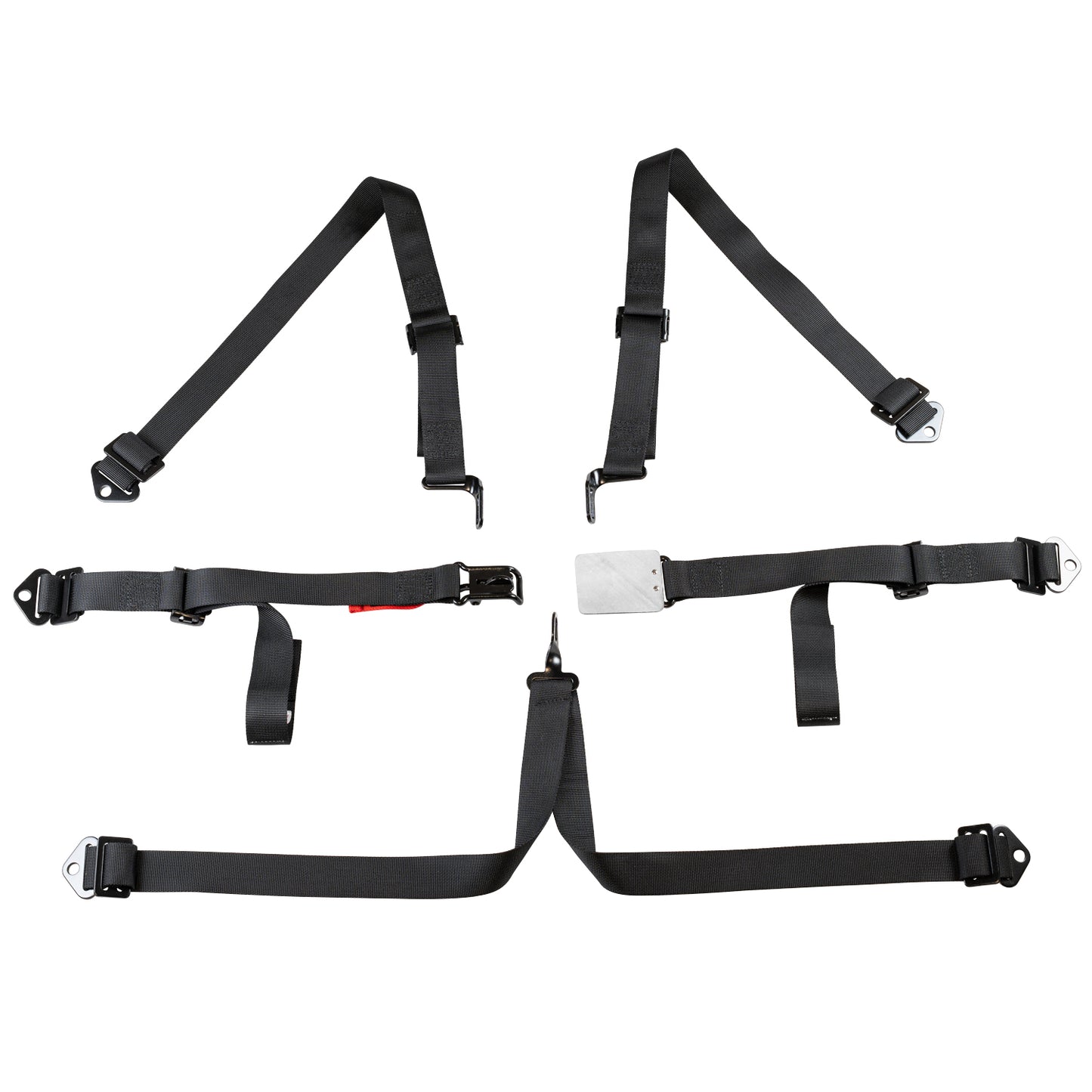 Zamp 6-Point 2" Harness, SFI 16.1 (showing belts separated)