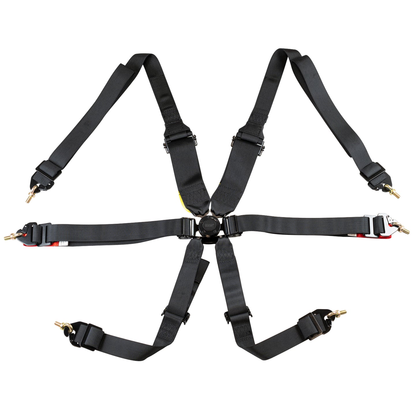 FIA 8853-2016 3"/2" 6-point Pull Down (Out) Seat Harness (underside)