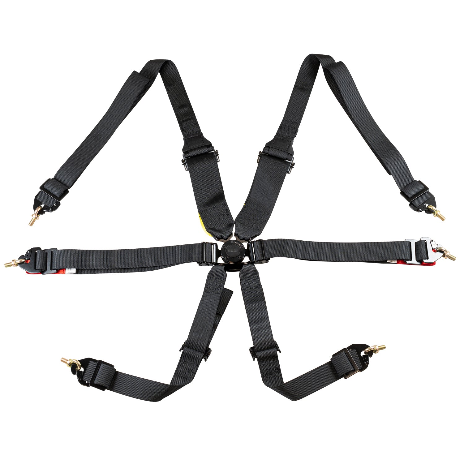FIA 8853-2016 3"/2" 6-point Pull Down (Out) Seat Harness (underside)