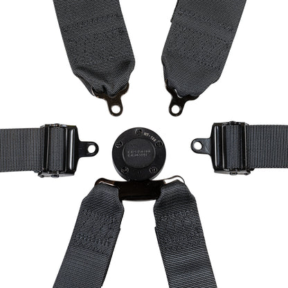FIA 8853-2016 3"/2" 6-point Pull Down (Out) Seat Harness (underside of Camlock)