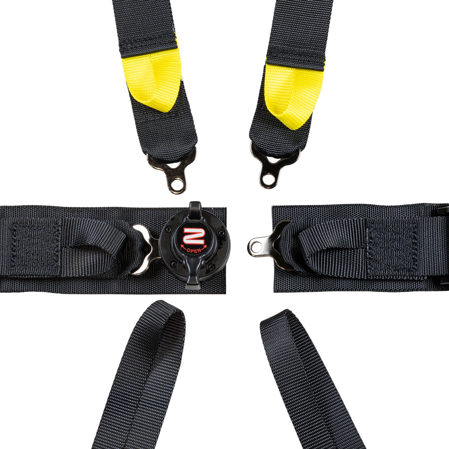 Zamp 6-Point 2" Pull-Down Harness, FIA 8853-2016 HARN04F004 (Camlock latch)