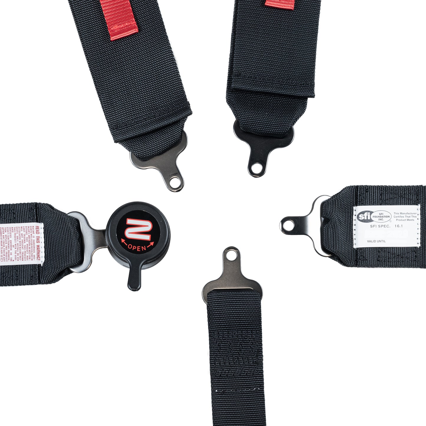 Zamp 3" to 2" 5-Point Ratchet Harness, SFI 16.1 HARN07S003 (detail of latch)