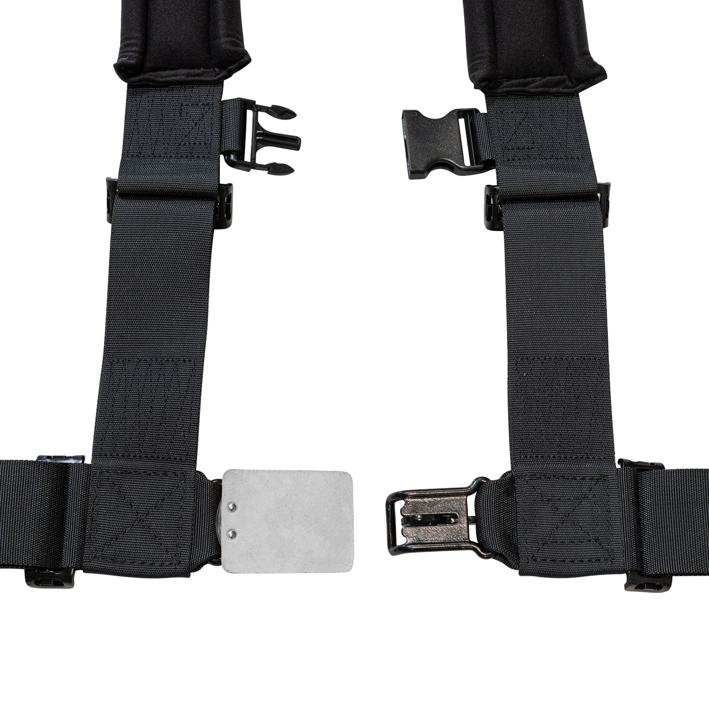 Zamp 4-Point UTV Seat Harness HARN104003 (Black), detail of underneath of belts