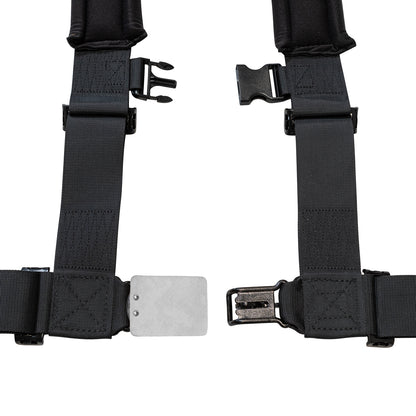 Zamp 4-Point UTV Seat Harness HARN104003 (Black), detail of underneath of belts