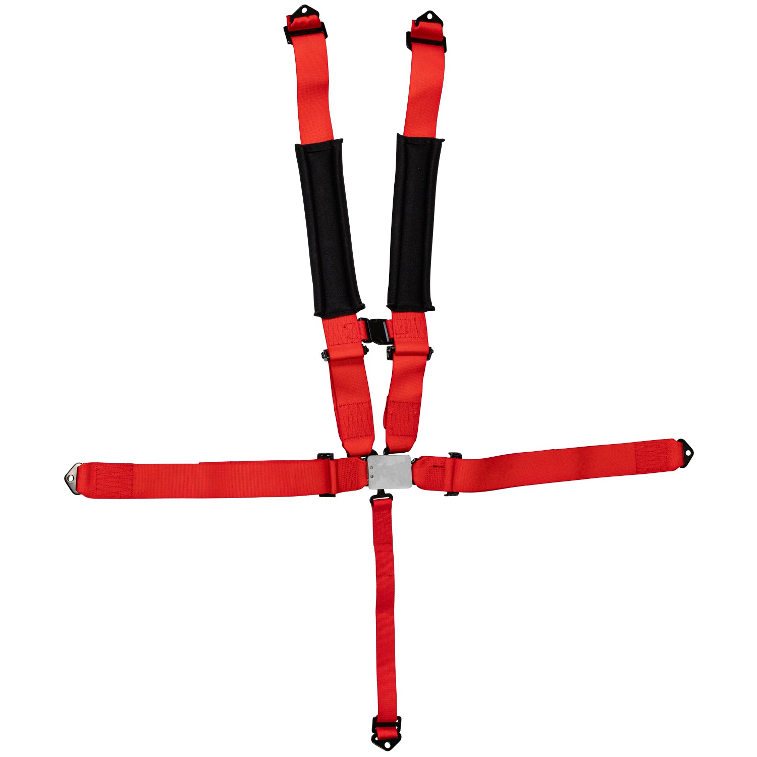 Zamp 5-Point UTV Pull-Down Harness HARN105003 (Red) with padded shoulder belts