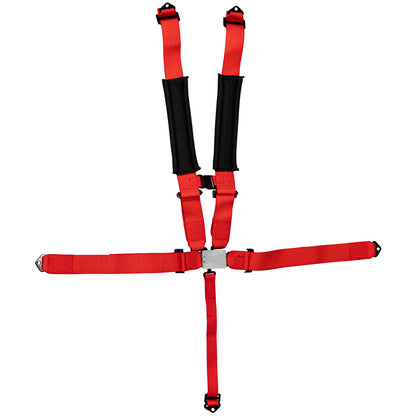 Zamp 5-Point UTV Pull-Down Harness HARN105003 (Red) with padded shoulder belts
