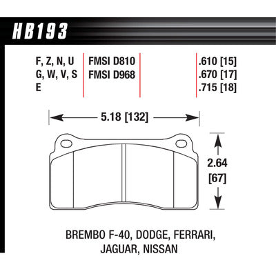 Hawk Street Brake Pads Front Viper HPS