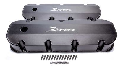 Sniper Fabricated Aluminum Valve Covers, BB Chevy 396-454, Short Bolts, 1965-2000