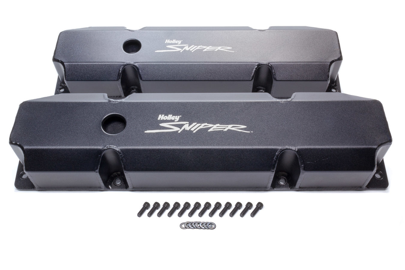 Sniper Fabricated Aluminum Valve Covers, BB Chrysler 383-440, 1965-78, No Breather Holes