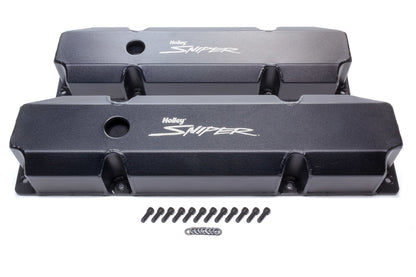 Sniper Fabricated Aluminum Valve Covers, BB Chrysler 383-440, 1965-78, No Breather Holes