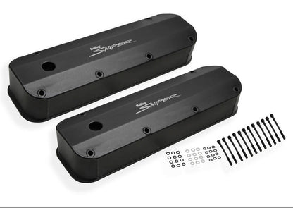 Sniper Fabricated Aluminum Valve Covers, BB Ford 429-460, 1968-97, Black Anodized