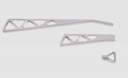 Ididit 2500310030 Billet Lever Kit Brushed Aluminum Truss Style