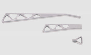 Ididit 2500310030 Billet Lever Kit Brushed Aluminum Truss Style