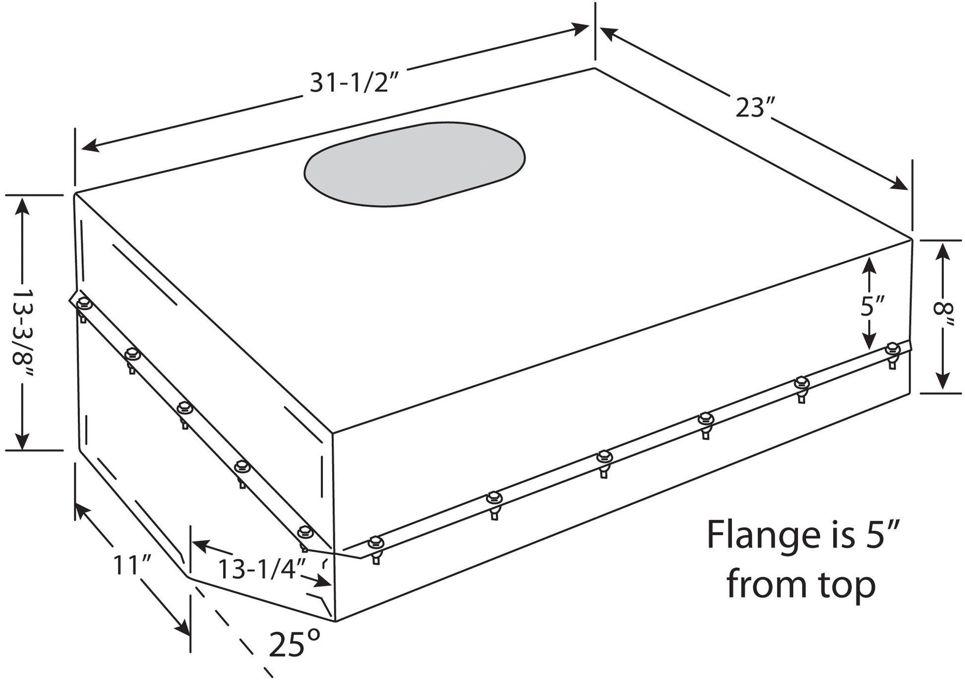 JAZ Fuel Cell 32-Gallon Diagram, 84-01 Jeep Cherokee