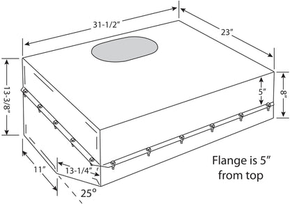 JAZ Fuel Cell 32-Gallon Diagram, 84-01 Jeep Cherokee