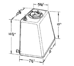 JAZ Econo Rail Fuel Cell 3-Gallon 290-103-01