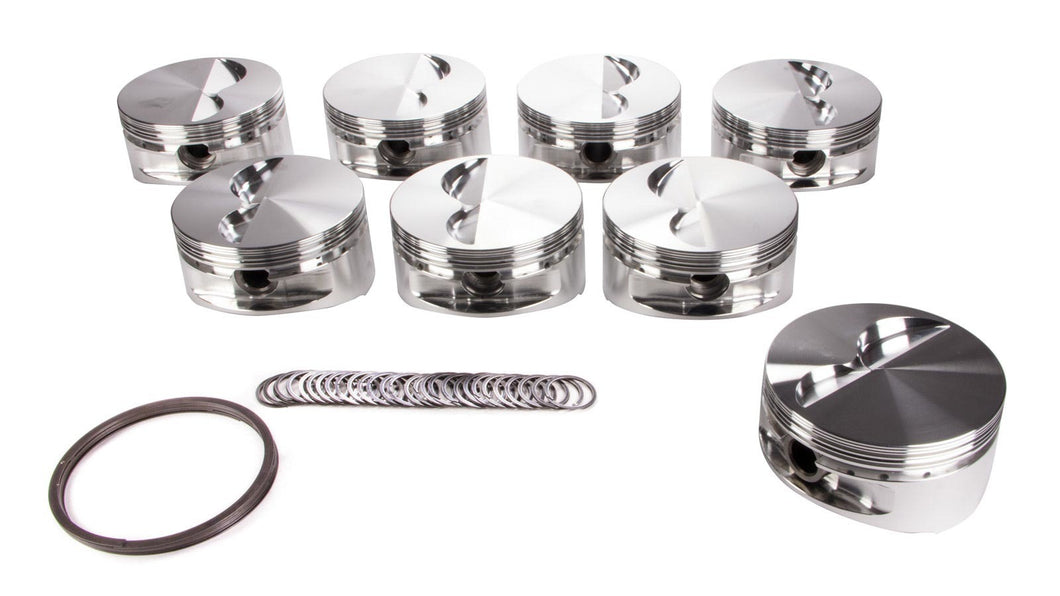 JE Pistons SBC Flat Top Piston Set 4.125 Bore -5.0cc