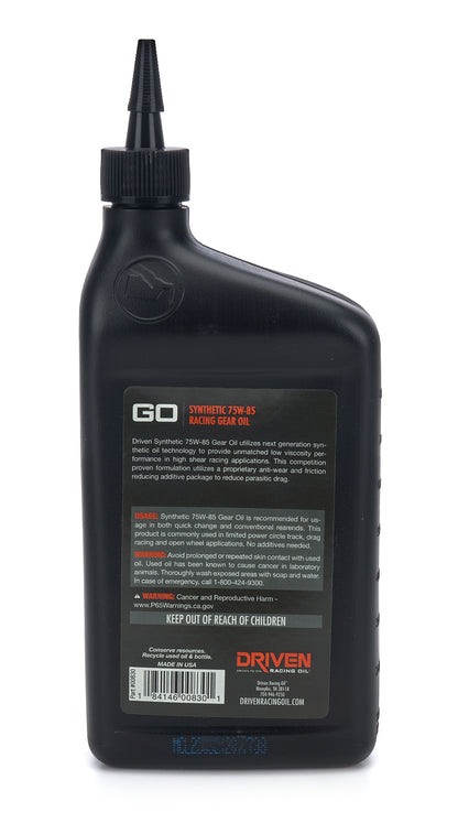 Driven 75W-85 Synthetic Gear Oil (Label)