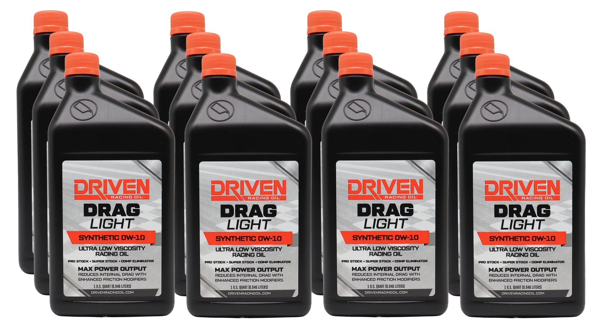 Driven Drag Light Synthetic Racing Oil 0W-10 03106 (Case of 12 Quarts)