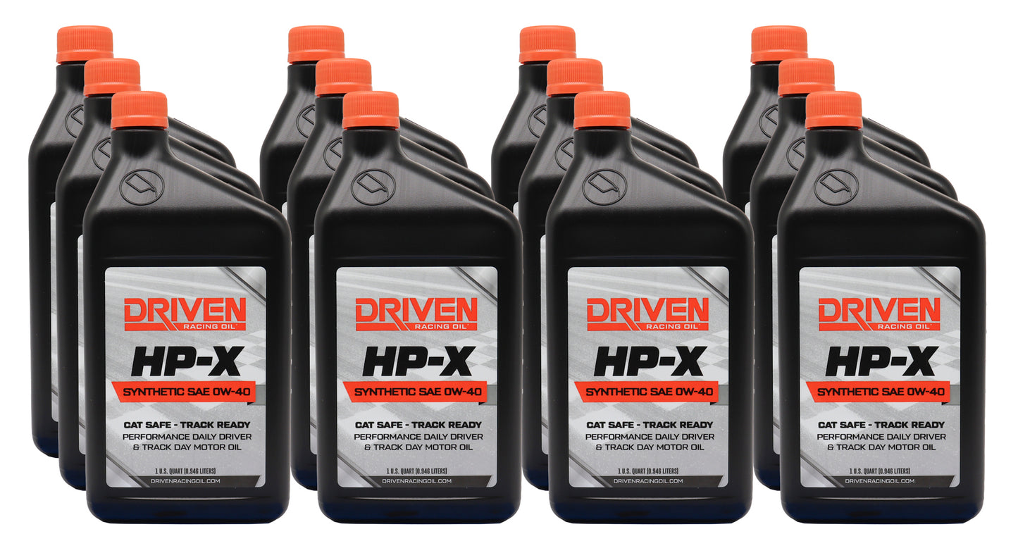 Driven HP-X Synthetic SAE 0W-40 Motor Oil (Case of 12 Quarts)