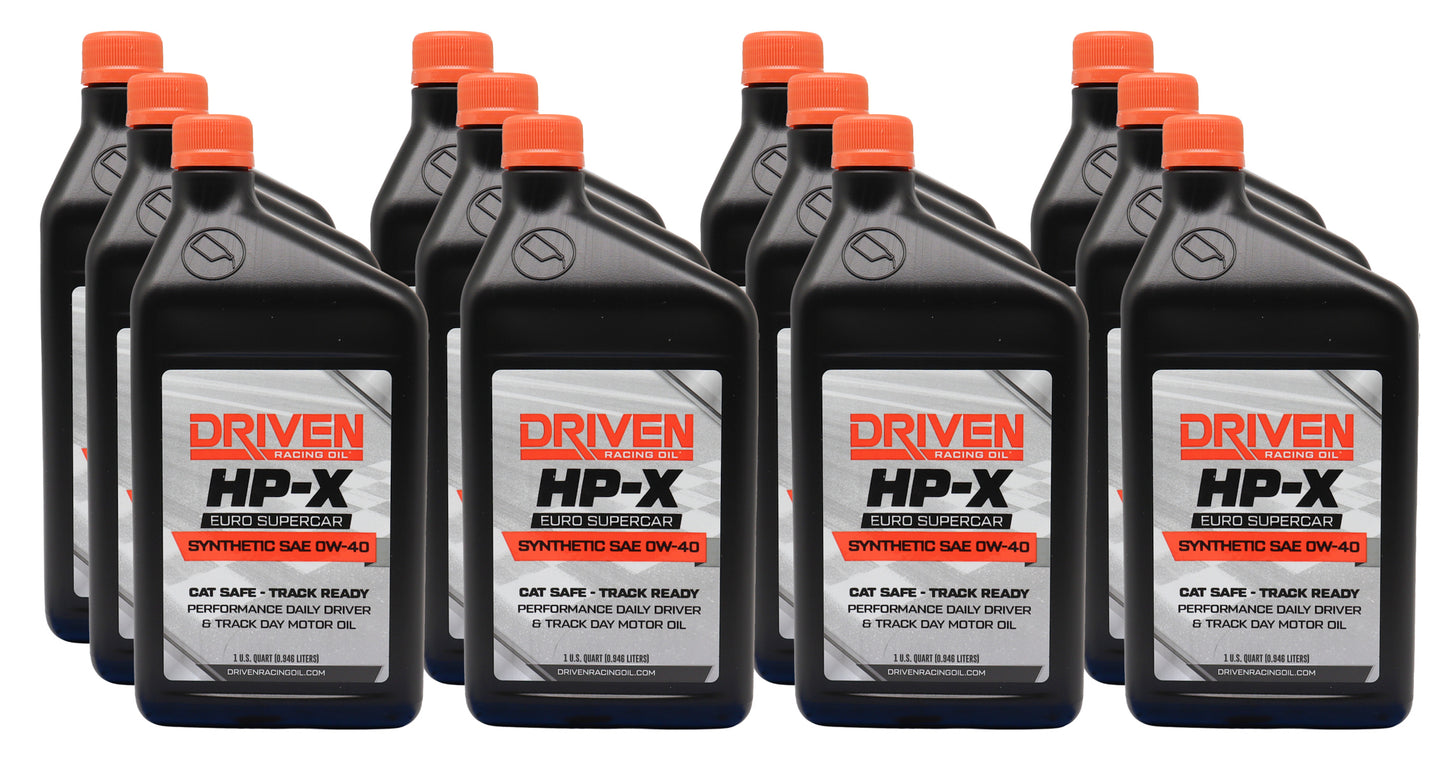 Driven HP-X Euro Supercar Synthetic Oil 0W-40 23406 (Case of 12 Quarts)