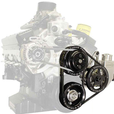 Jones Racing Drive Kit V-Belt SBC Crate w/WP P/S & Alt 3004-AR-CE