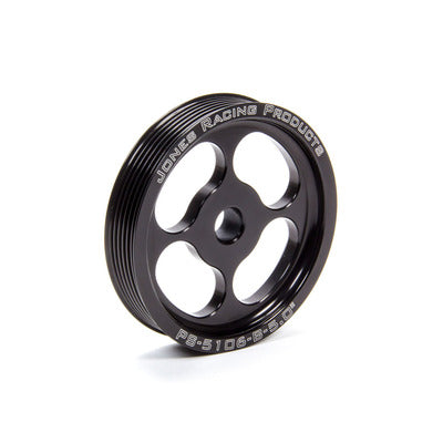 Jones Racing P/S Pulley 6 Groove Serpentine 5" Press Fit PS-5106-B-5.000