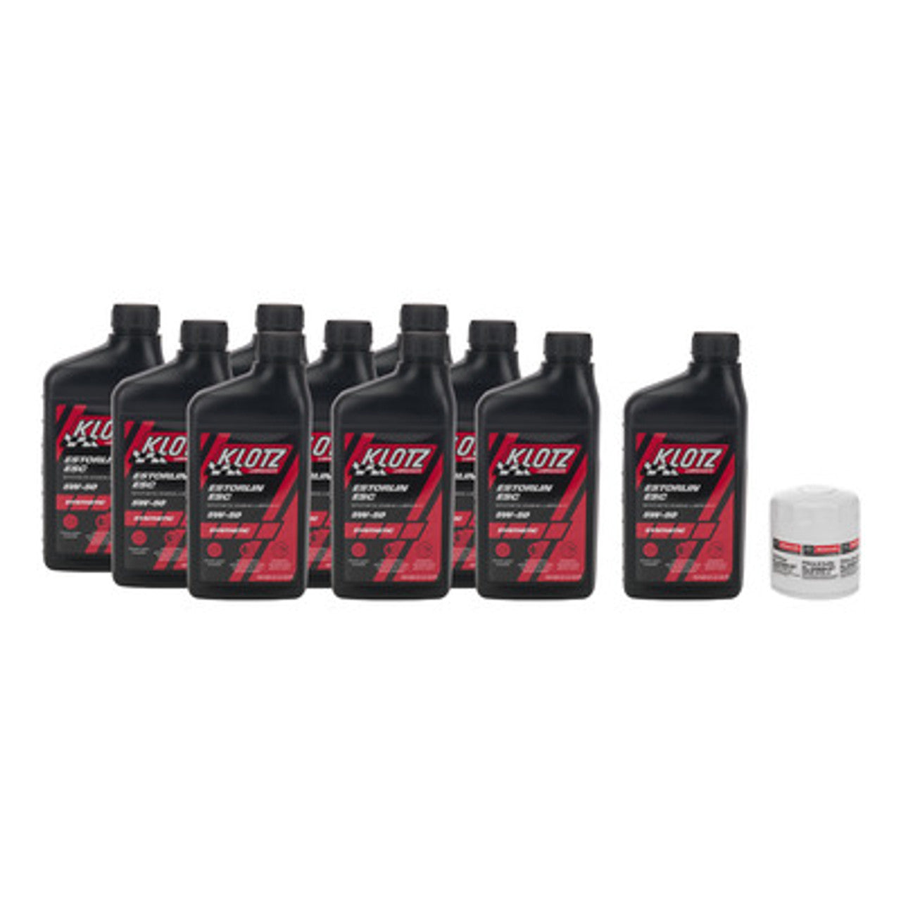 Klotz Oil Change Kit KT-414 for Mustang GT350 5.2L with 10 quarts of Estorlin ESC Synthetic Oil and Oil Filter