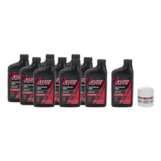 Klotz Oil Change Kit KT-414 for Mustang GT350 5.2L with 10 quarts of Estorlin ESC Synthetic Oil and Oil Filter